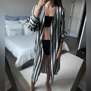 Striped Green Striped Beach Robe